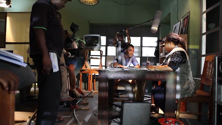 Nollywood director at work, Nigeria